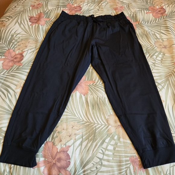 3/$25 Members Mark Travel Jogger Pants Drawstring Pockets XXL Black Comfortable - Picture 2 of 9